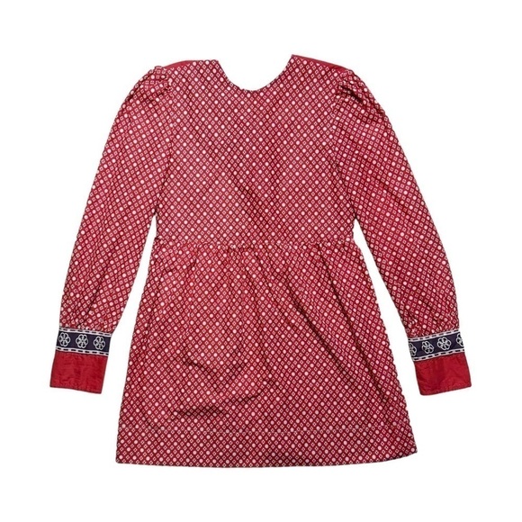 Alix of Bohemia Red Ruby Doll Long Sleeve Mini Dress US L - Picture 1 of 13